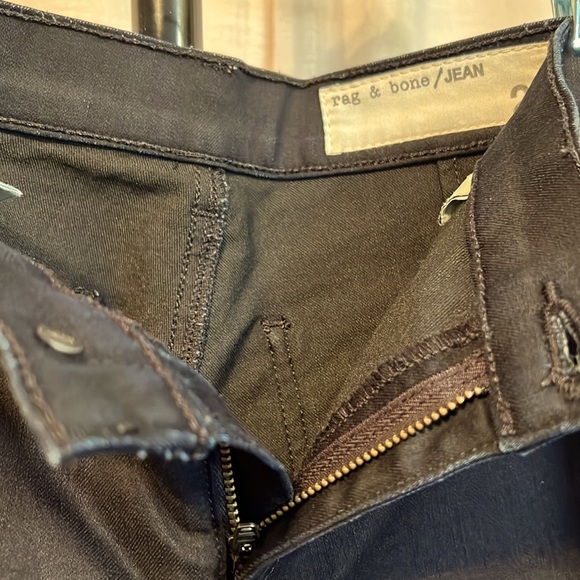 Rag & Bone Size 26 Pre-Owned Black Skinny Stretch Jeans Leg Zipper (0360) - Picture 6 of 11